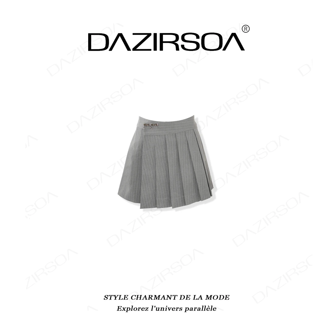 DAZIRSOA/达姿“不凡格调”时尚百搭复古洋气条纹洋气半身裙 X209