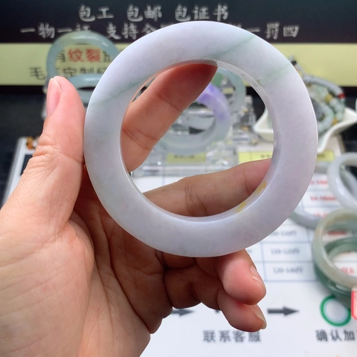 定制翡翠未镶嵌手镯定制不退换53-63