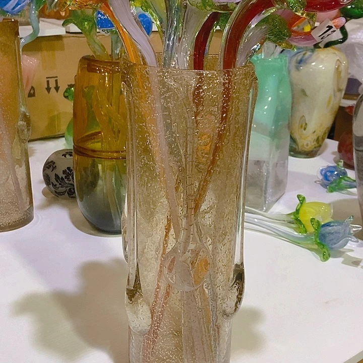 琉璃琉璃花瓶高40口13