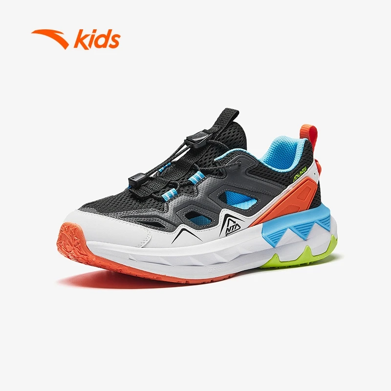 安踏儿童框子鞋2025夏季欧若风男大童透气防滑洞洞鞋子-312526906