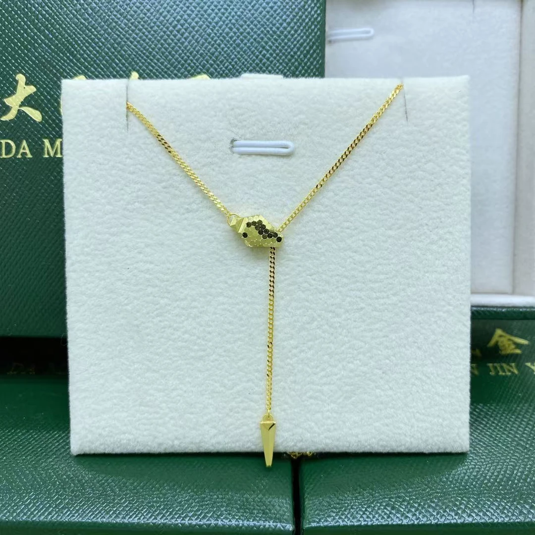 大民金用#7271黄18K金Au750灵蛇套链轻奢时尚