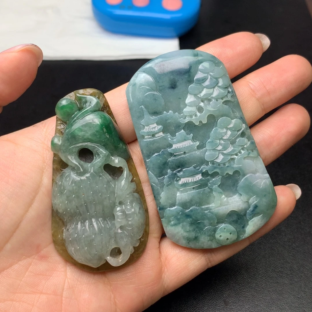 翡翠未镶嵌颈饰翡翠首饰未镶嵌吊坠