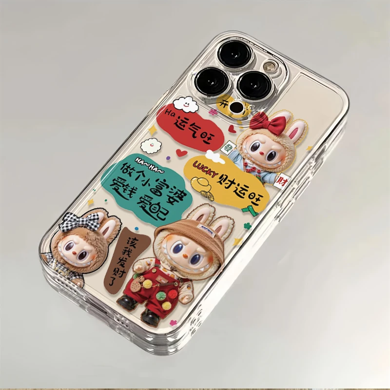财运旺小怪兽适用苹果promax手机壳iPhone15透明小米13华为卡通