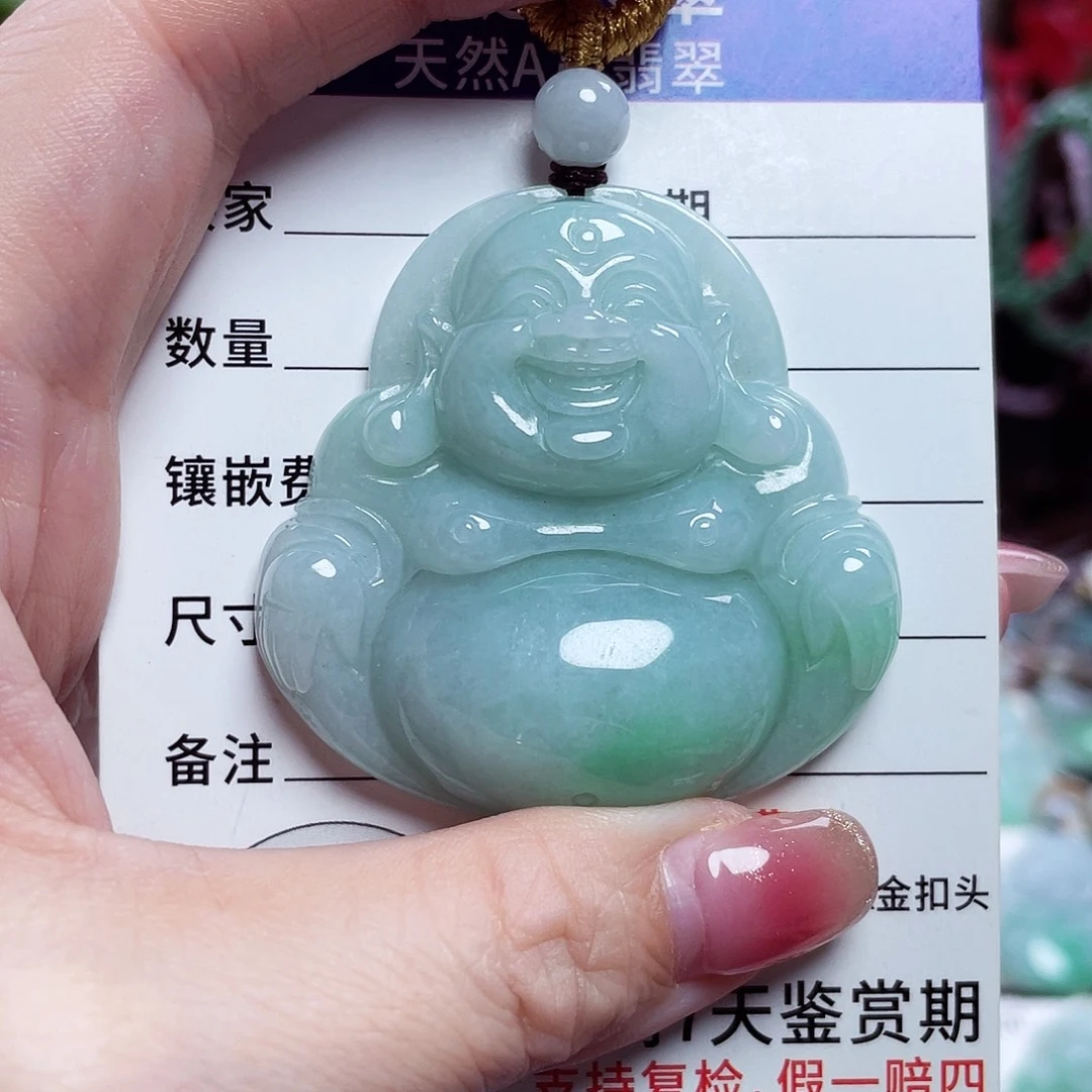 翡翠未镶嵌颈饰佛公39