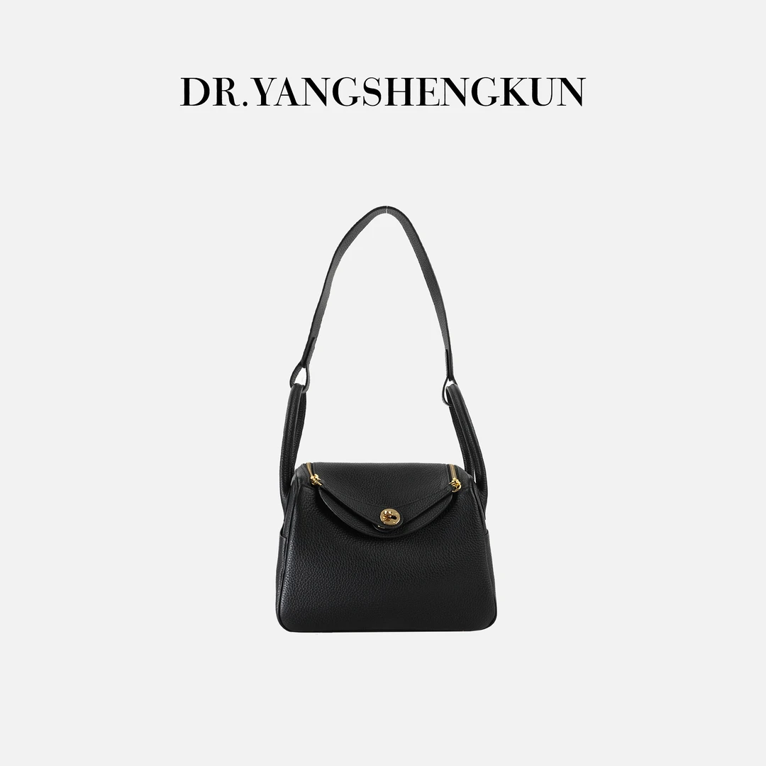 2025新品马家lindy26寸头层牛皮荔枝纹手提包单肩斜挎包B2510231