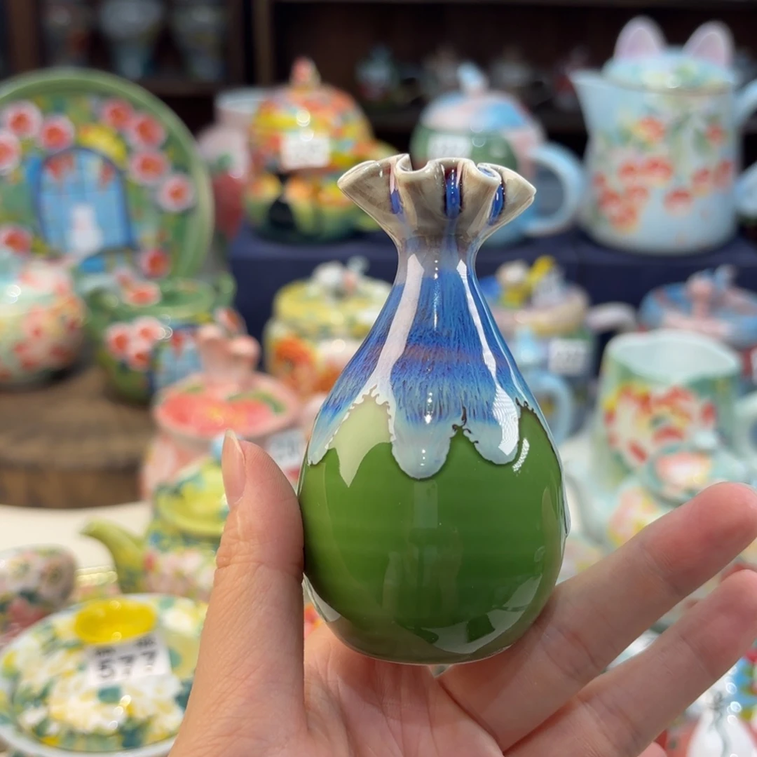 景德镇手绘高温釉下彩陶瓷茶具