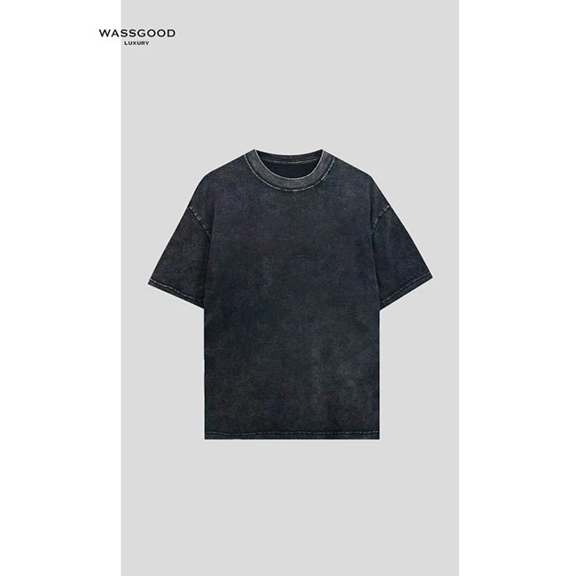 【艳姐现货X】男装街头水洗夏季圆领做旧棉短袖宽松感印花潮流高街