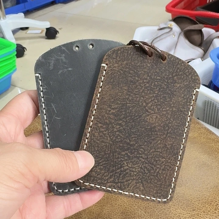 疯马牛皮公交卡套两个