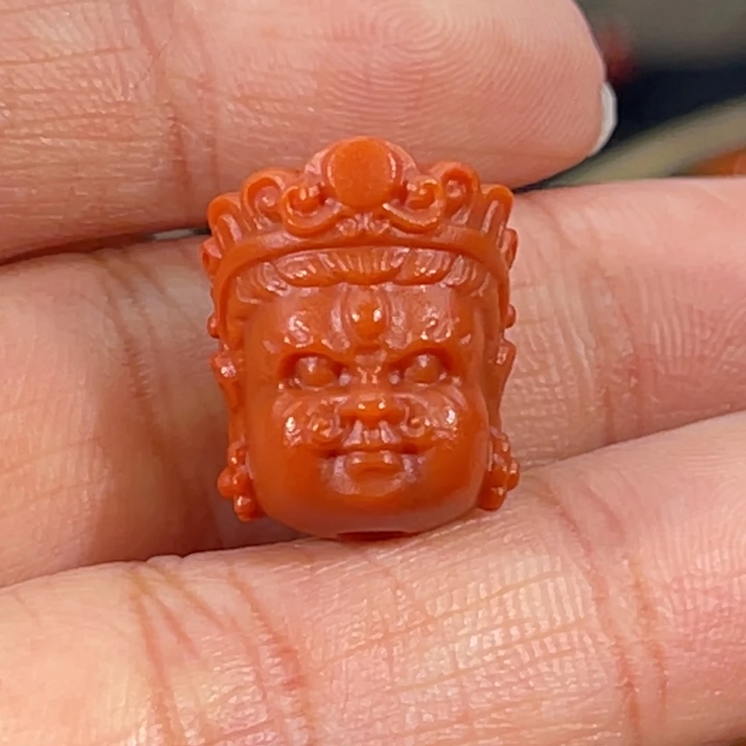 南红玛瑙未镶嵌官坡料黄财神16*14.2mm