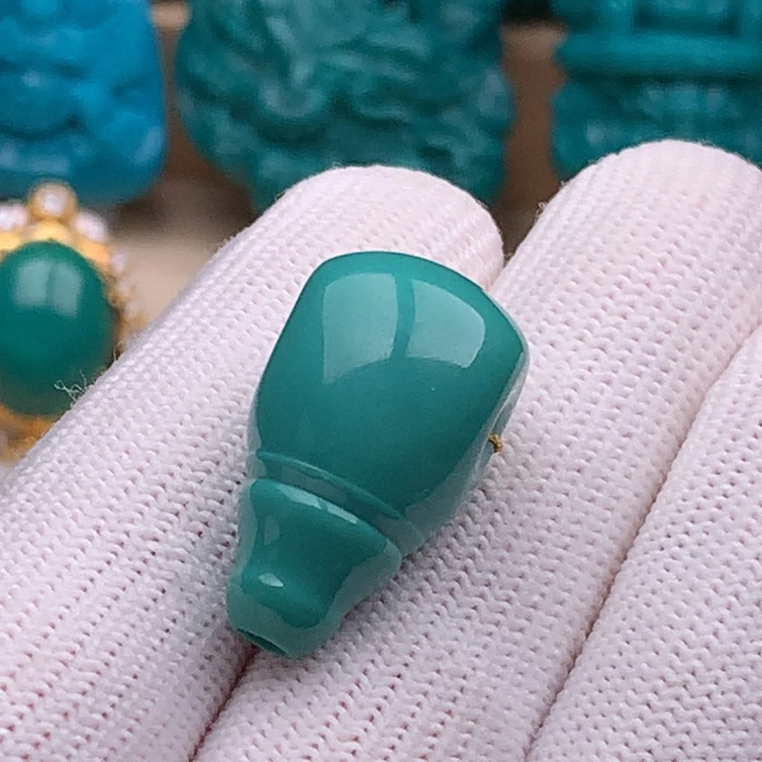 未镶嵌绿松石珠宝奇石13.3mm