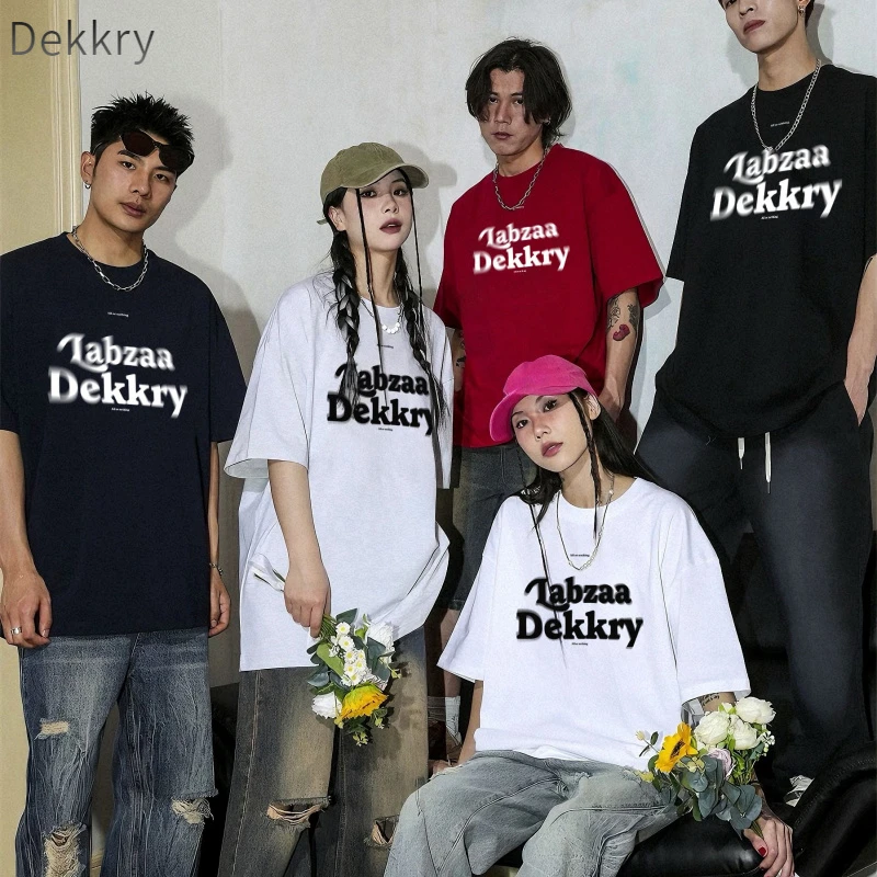 DekkryT恤圆领休闲宽松短袖简约男装纯色情侣潮流时尚百搭