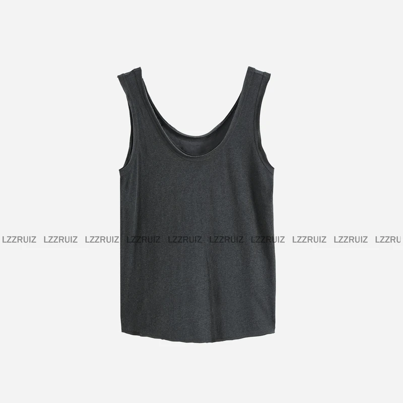 『LZZ』2025夏季休闲宽松简约休闲显瘦大版百搭高弹随身背心