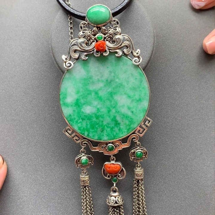 翡翠颈饰银S925镶嵌雁*