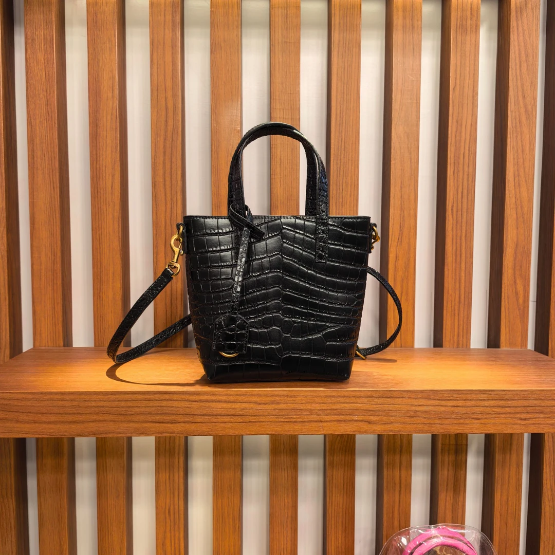 铂金哥 机缝单肩斜跨包女包Y小托特