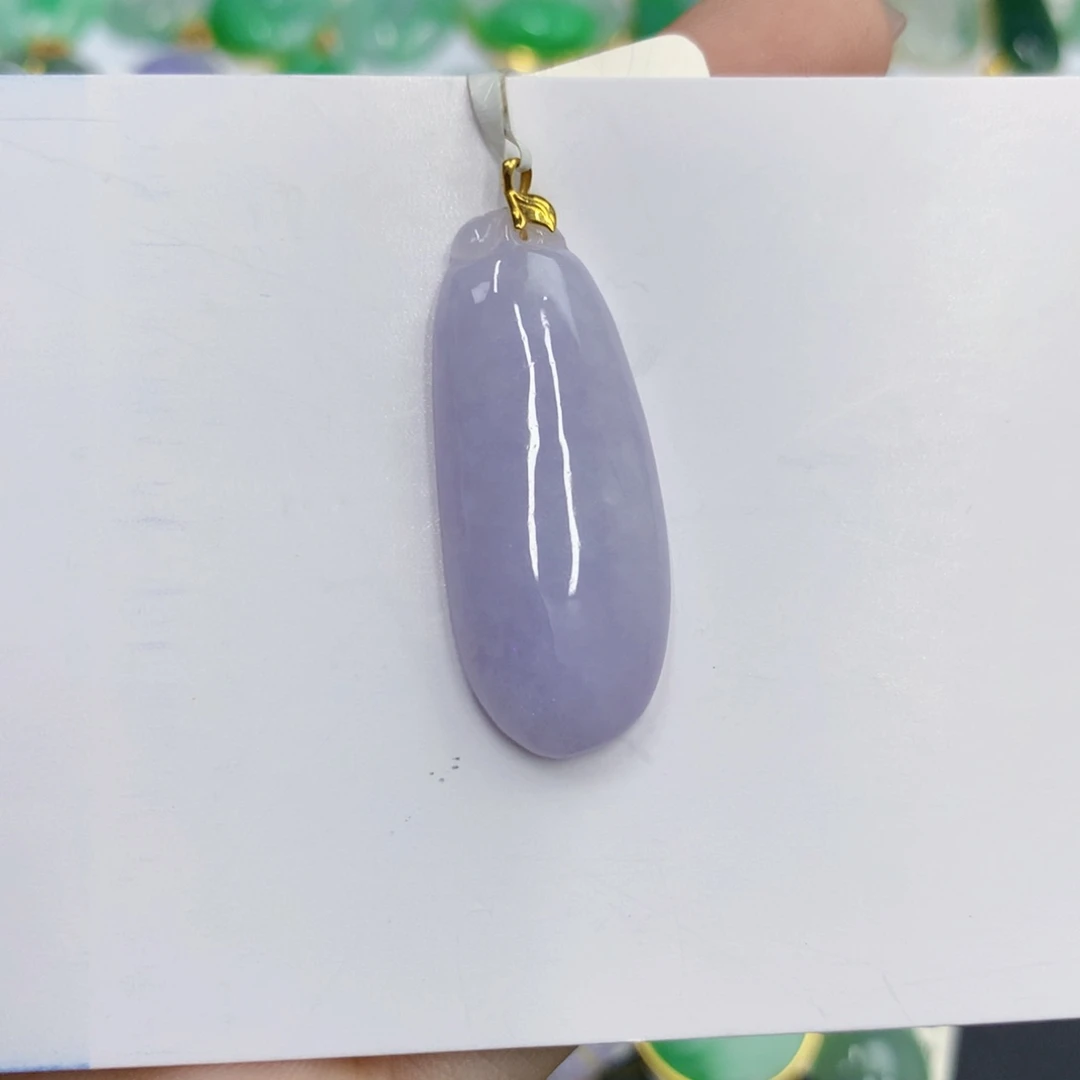颈饰18K金镶嵌翡翠翡翠