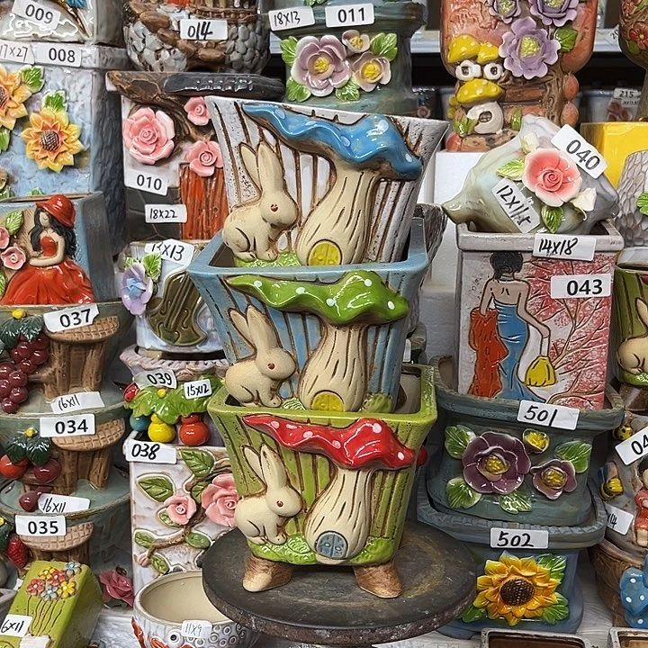 粗陶材质多肉花盆