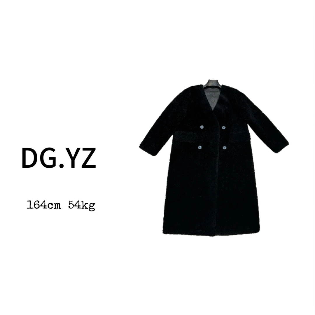 【樱子家】43500F长款慵懒风复合秋冬新款女大衣羊毛外套