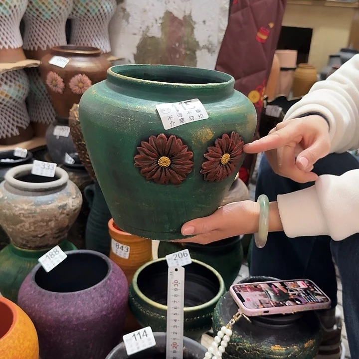 金绿坛子115高度20口径15