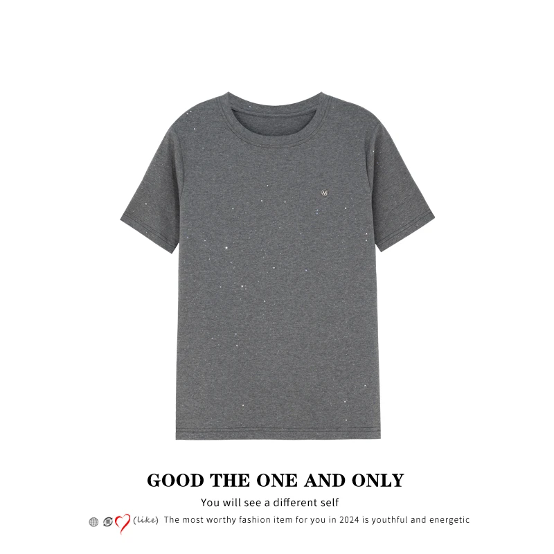 简约高级定制面料圆领显瘦半袖3000252