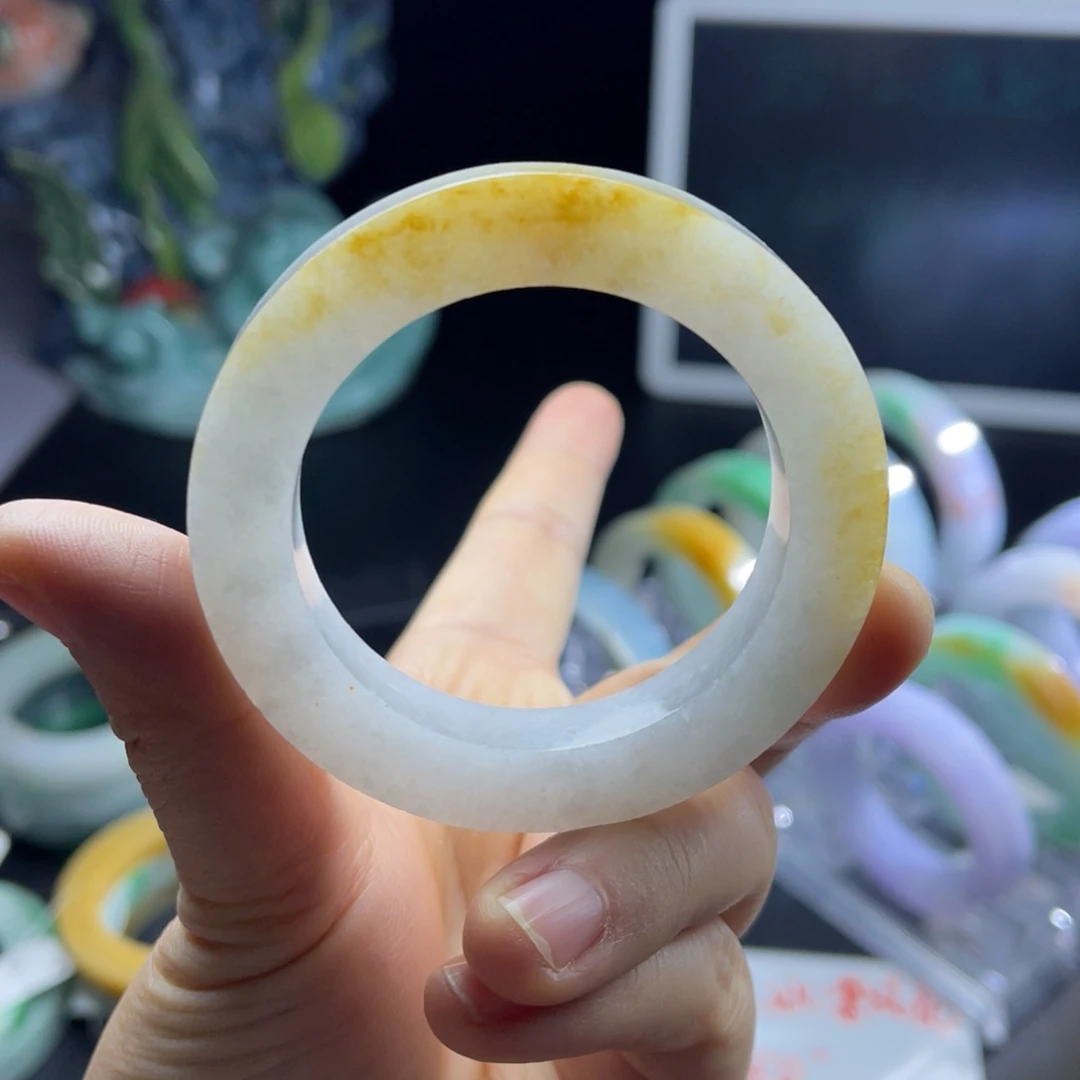 定制翡翠未镶嵌天然翡翠A货手镯