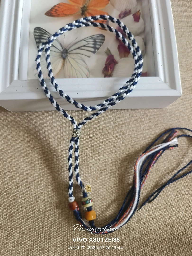 藏式手搓棉绳编绳挂脖项链绳编织高端佛牌唐卡绳纯手工西藏挂绳