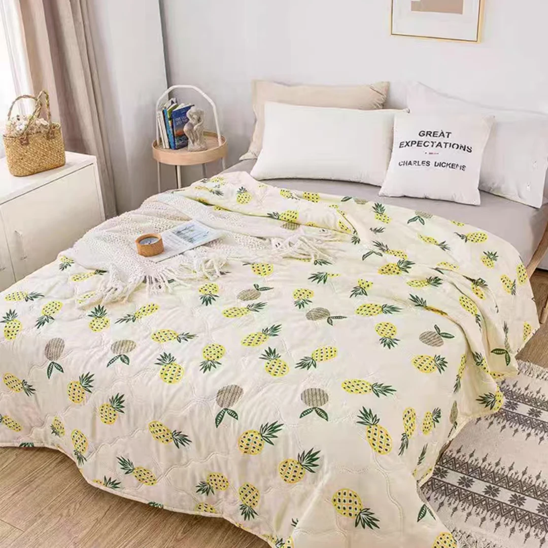 220*240cm植物花卉时尚保暖家居双人家居床品被子被芯6D872