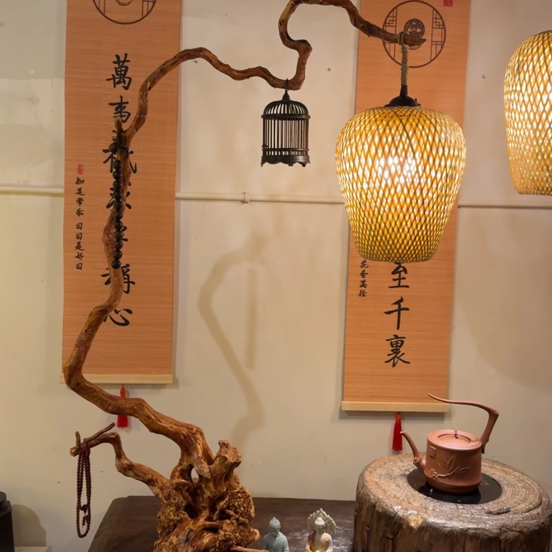 木杜鹃根自然根艺造景台灯孤品