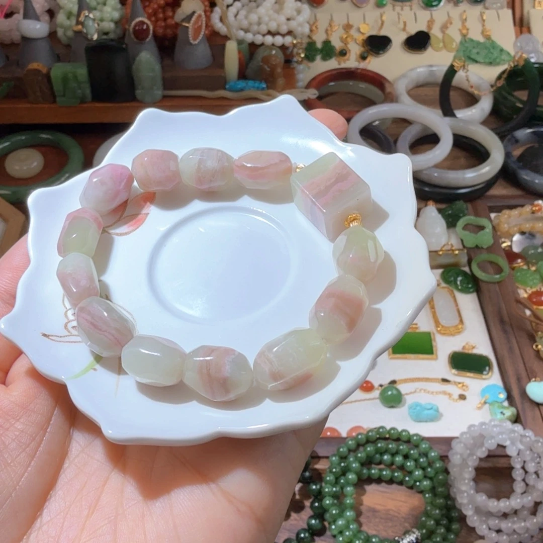 手串18K金镶嵌和田玉晓*娇