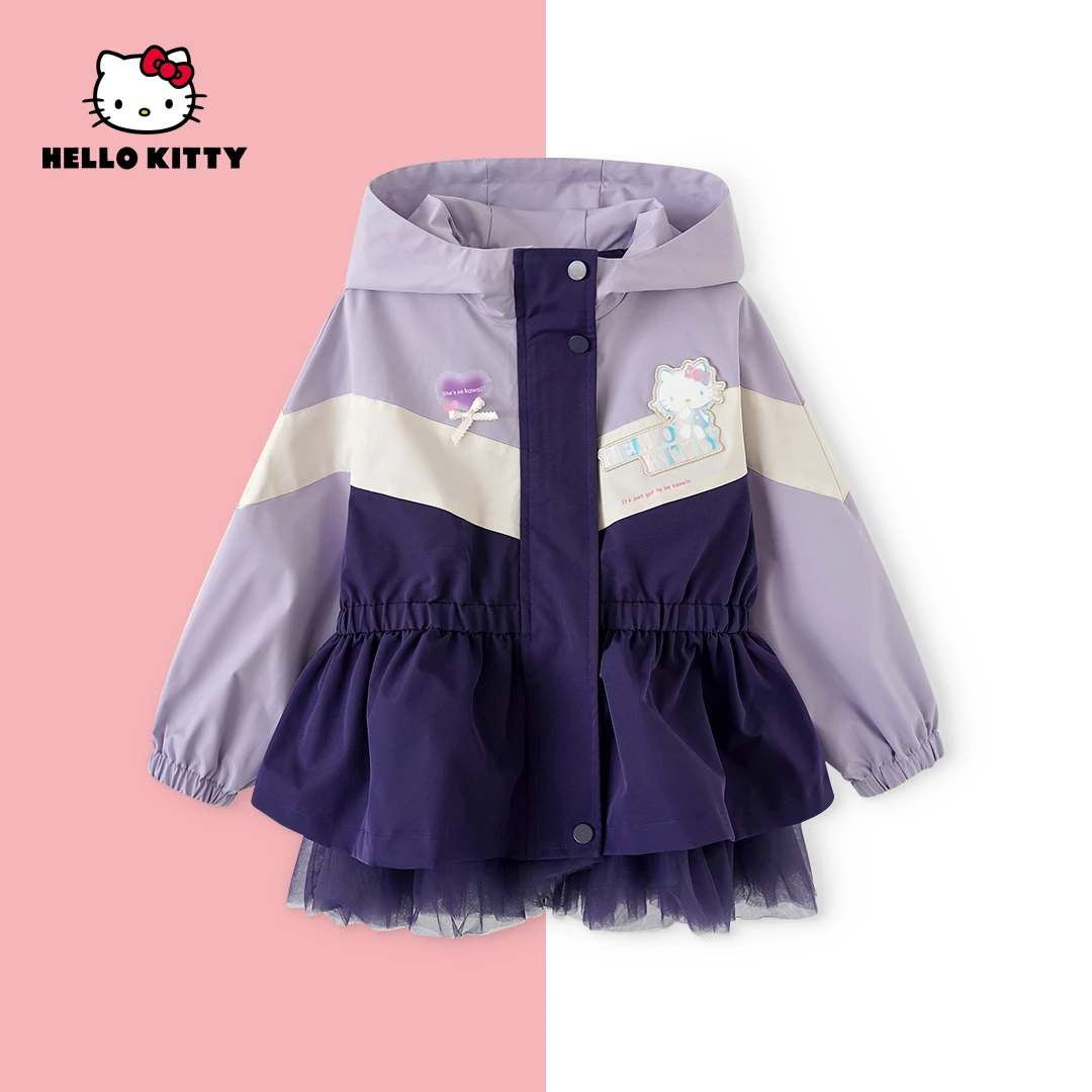 HelloKitty秋季新款女童装中大童儿童潮款连帽外套AC5328MK457 KT