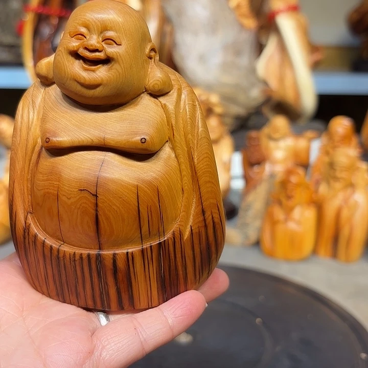 柏木太行崖柏弥勒佛