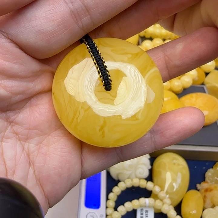 心***）未镶嵌颈饰蜜蜡天然蜜蜡