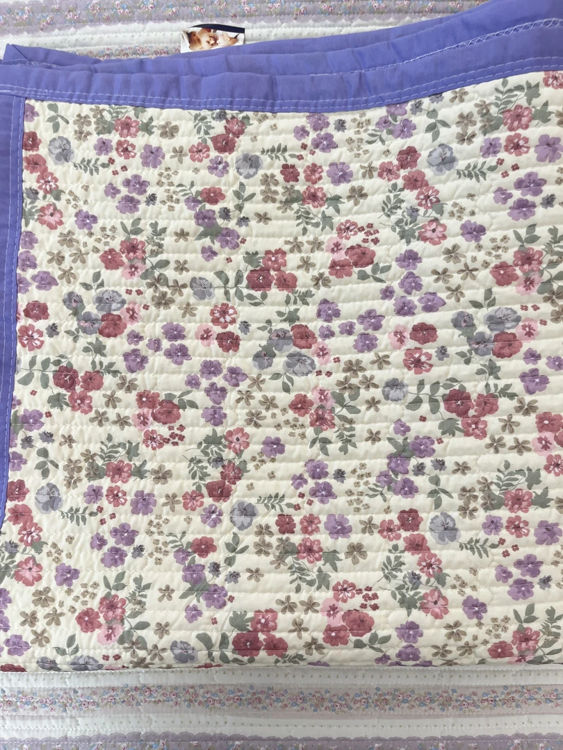 【曼塔玫瑰】90*220绗缝水洗棉床盖三层夹棉防滑加厚机洗