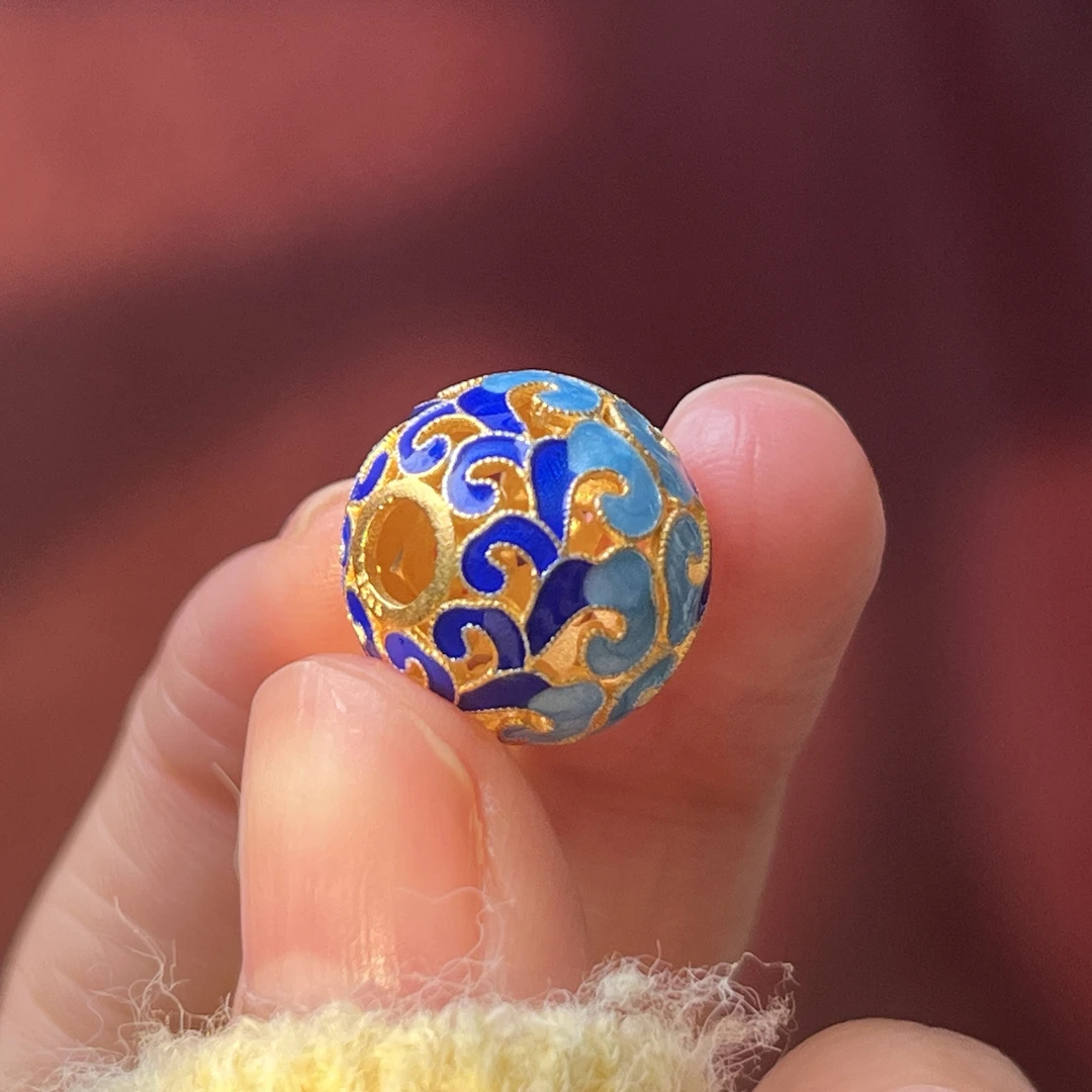 【佰万银庄】路路通祥云烧蓝吊坠-多样性发一件