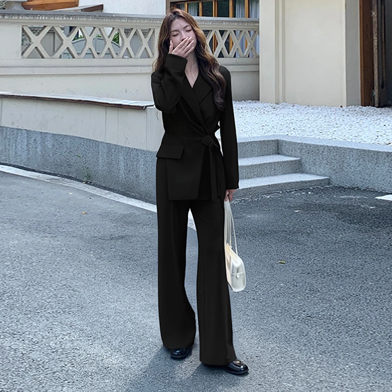 周周-五季家夏季大码胖mm收腰西装外套长裤遮肉套装女装ZL103653