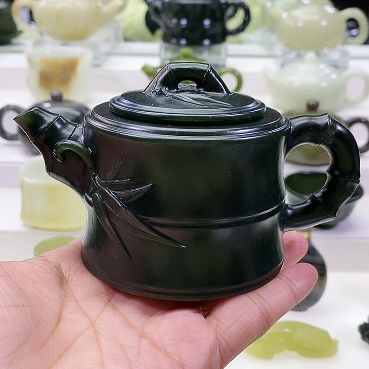 未镶嵌和田玉挂件茶壶200m l