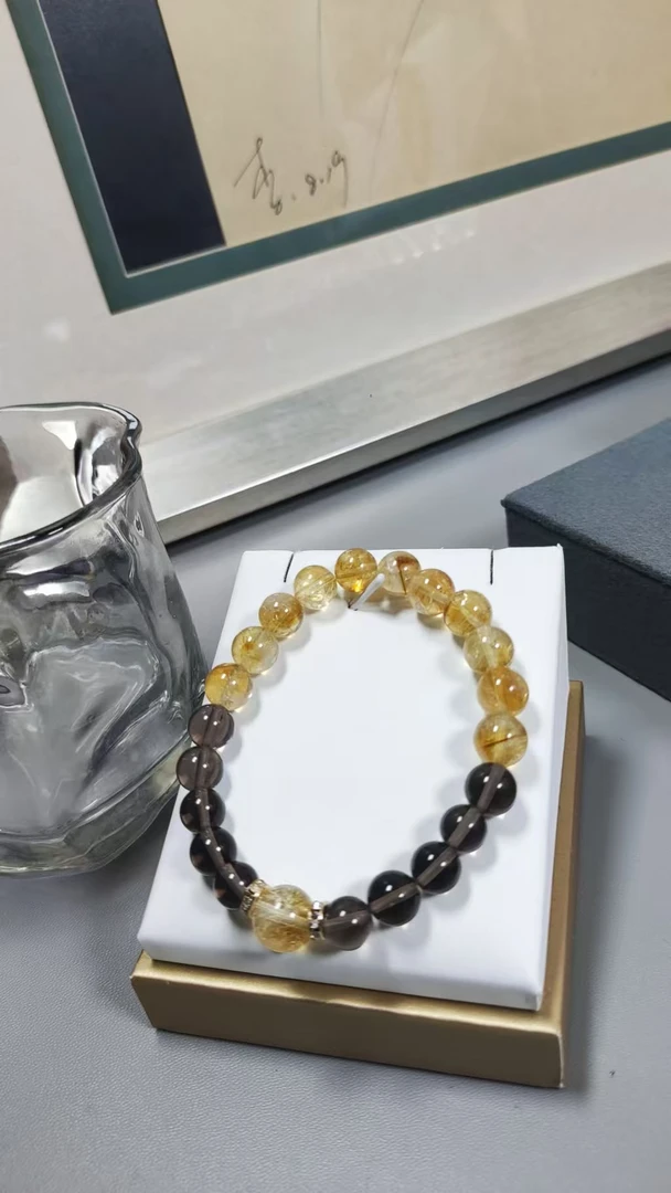 黄塔晶配茶晶水晶手串