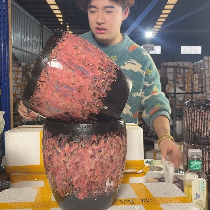 紫砂花盆宜兴紫砂粗陶花盆18/20