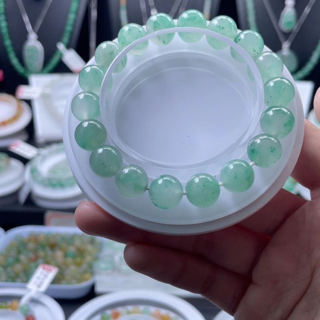 石英质玉（非洲翠）未镶嵌手串