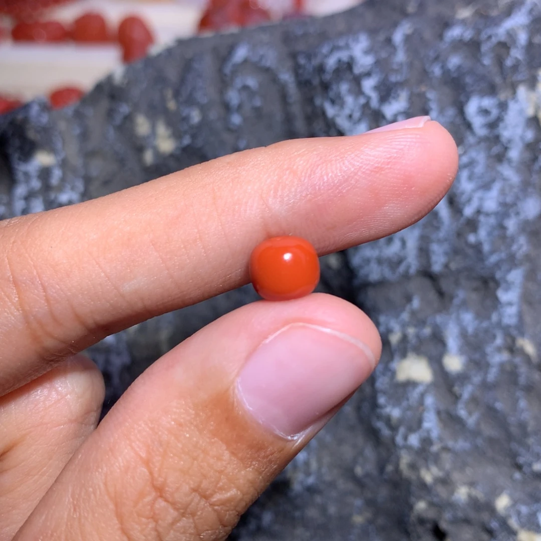 ༺***༻南红玛瑙未镶嵌瓦西满肉柿子7.1×6.3