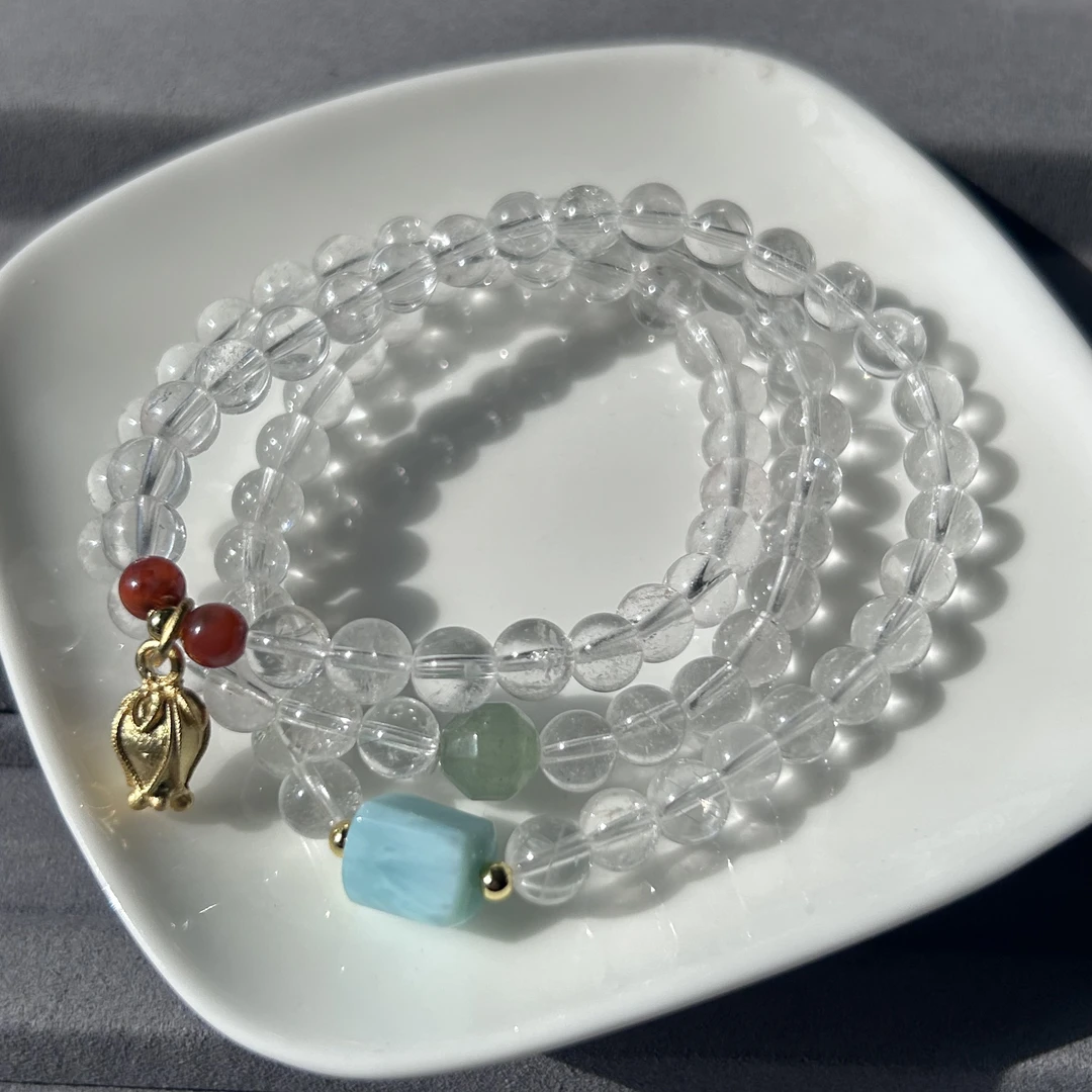 水晶diy手链【多样性发一】珠径约6mm左右【SJ011】