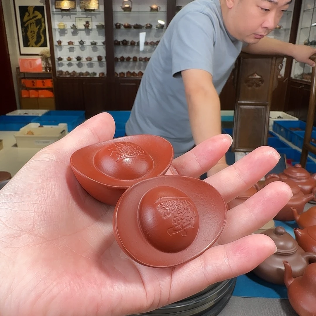 茶壶紫砂黄金万两一对