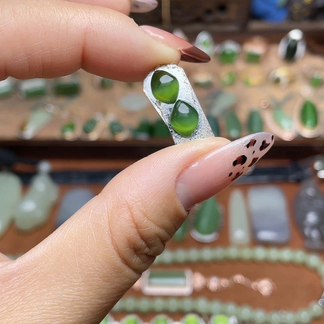 和田玉（碧玉）未镶嵌吊坠(不含链)戒指
