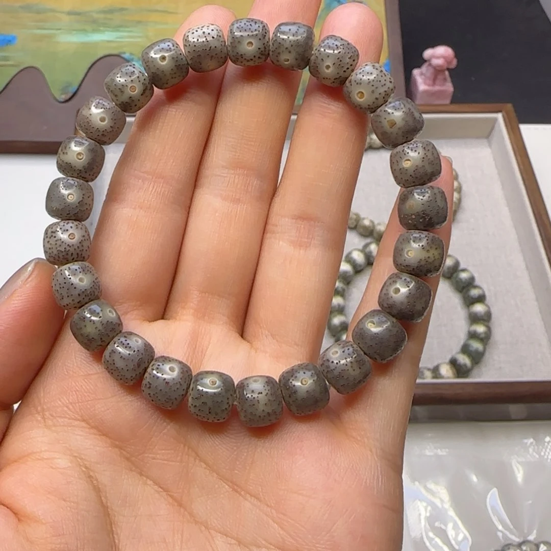 星月菩提手串石玉灰冰福利款9×8