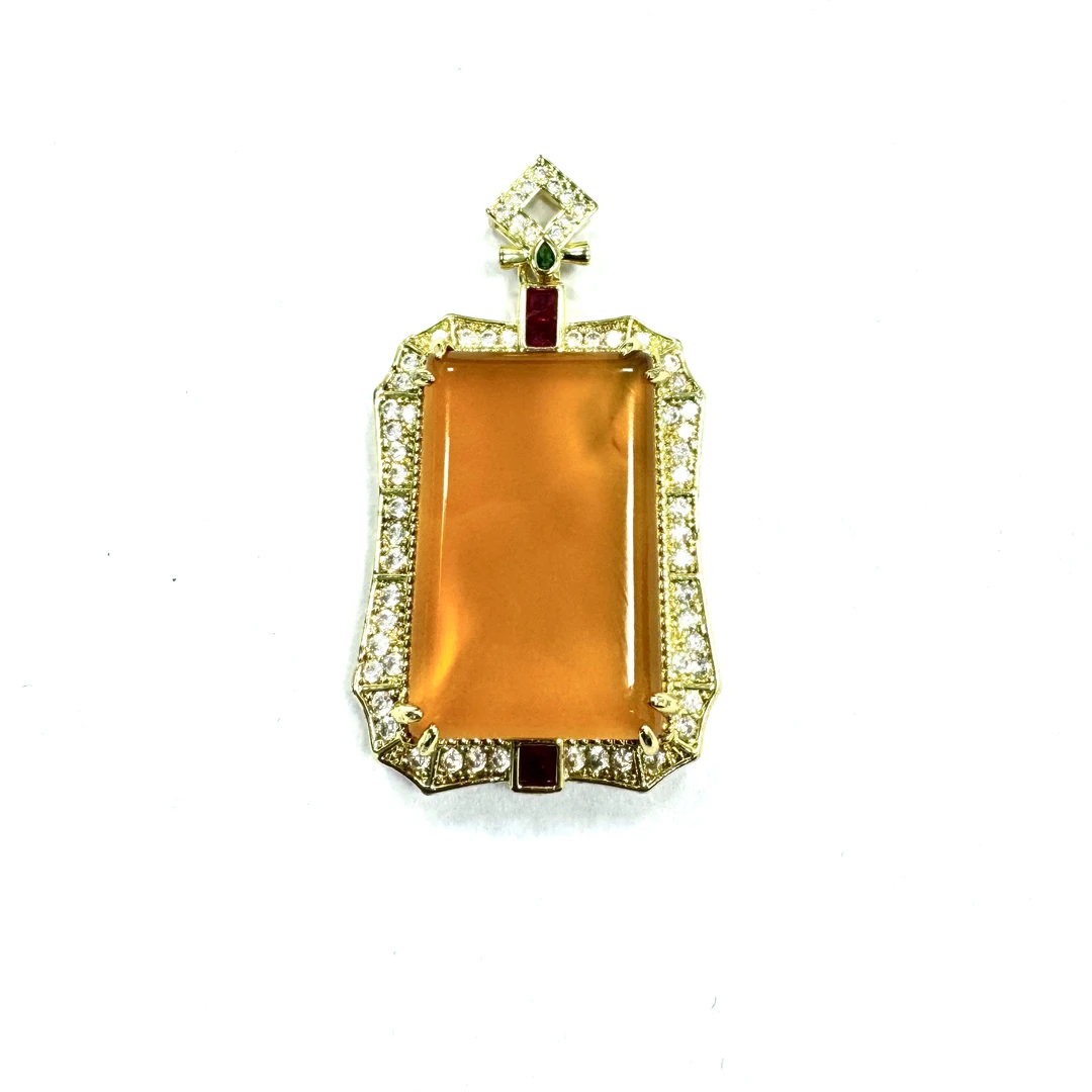 传承玉道 传统文化 玉中金黄中玉平安无事牌平平安安185