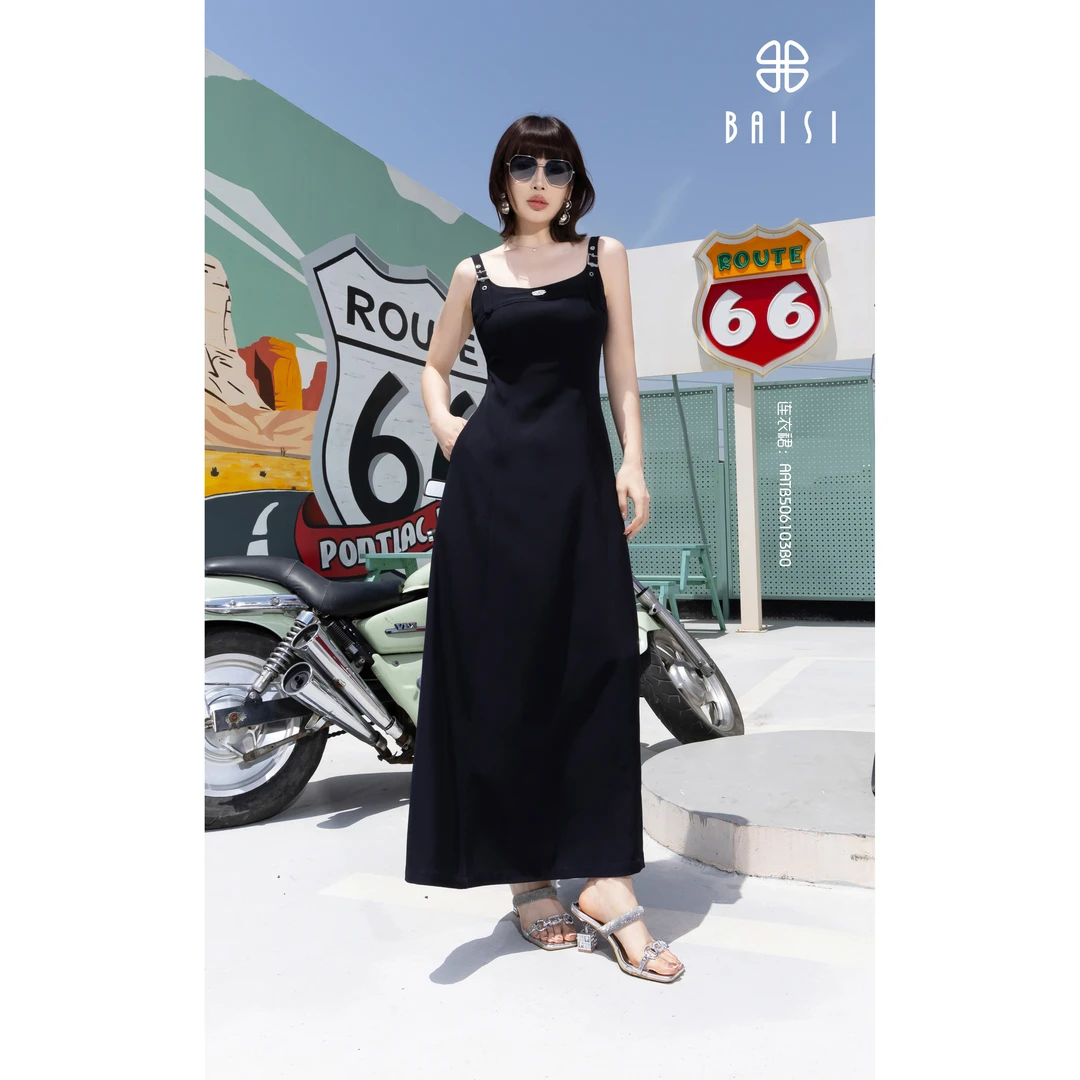BAISI 百丝2025夏装AATB506103B0时尚吊带连衣裙