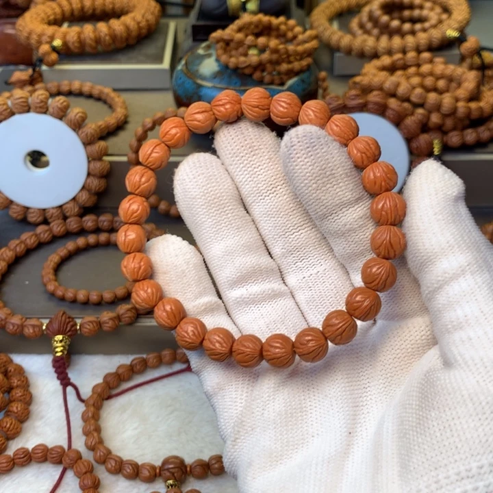 一***秋手串桃核秦岭龙纹