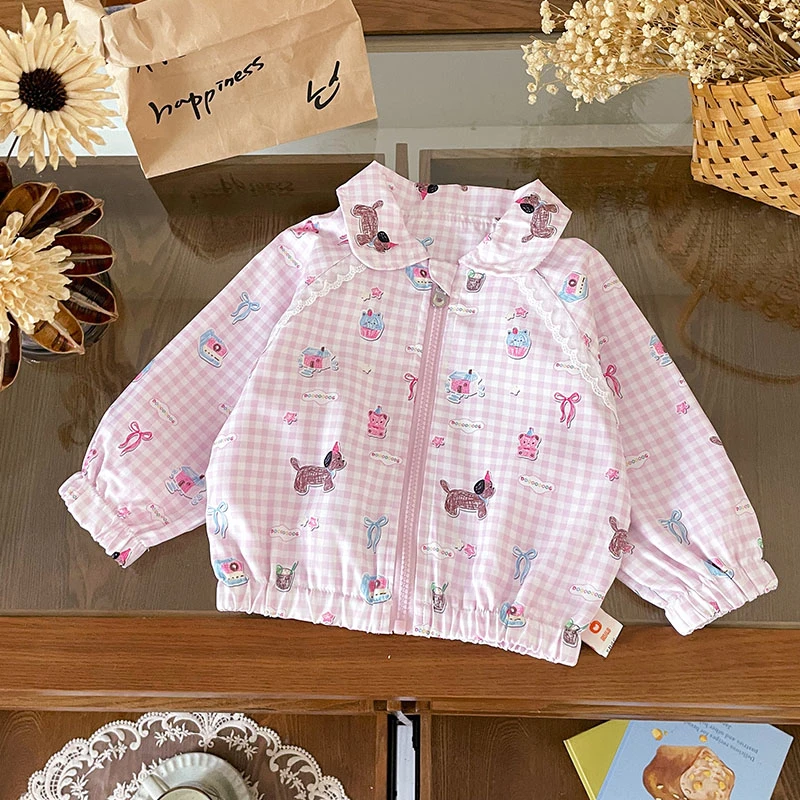 【现货】QW259598秋季新款女童外套女宝休闲洋气春秋卡通韩版