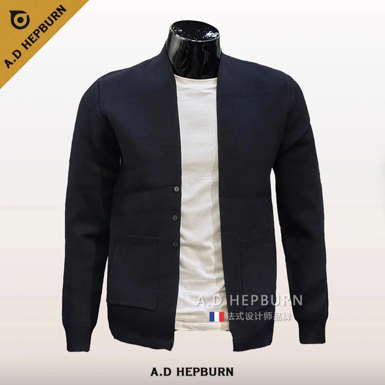 A.D Hepburn 针织衫男秋季新款长袖毛衫时尚潮牌商务休闲百搭毛衣