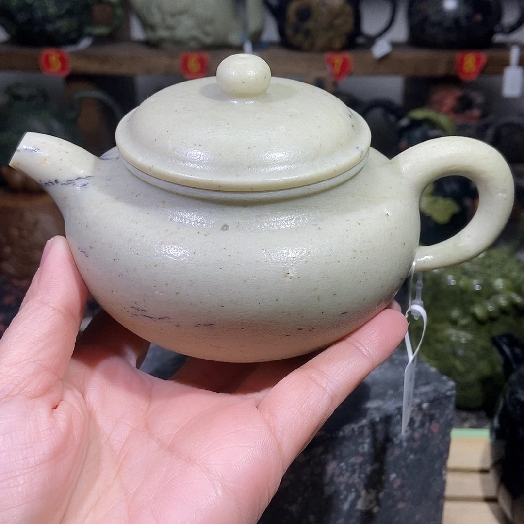 石材冰碛玉仿古壶240CC