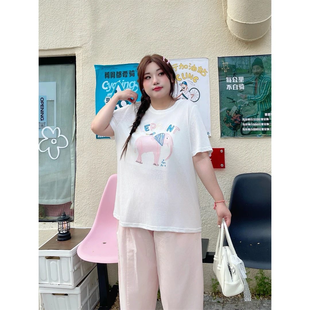 断码捡漏~蓝莓绮梦/重工立体绣莱赛尔雪花棉短袖T恤14816花契大码